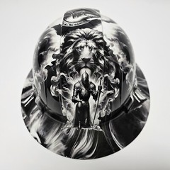 full brim hard hat custom hydro dipped IN WARRIORS OF CHRIST CHRISTIANITY JESUS