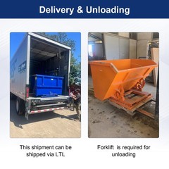 Self-Dumping Hopper – 1 Cubic Yard, Heavy Duty Steel, Forklift & Skid Steer Use