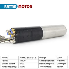 『US』1.8KW 2.2KW ISO20 ATC Water Spindle Motor Automatic Tool Change 24000RPM&VFD