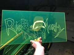 1/4″ (6mm) Green Fluorescent Acrylic 24″ x 12″ Plexiglass Sheet Neon Color AZM
