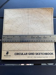 Koala Tools 60 page Circular Grid Notebook Polar Coordinates Graphing 8.5″x8.5″