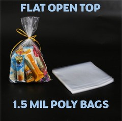 12×16″ Clear Poly Bags Lay-Flat Open Top End 1.5-Mil Case LDPE Plastic Packaging