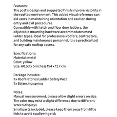 Roof Hatches Ladder Safety Post | Roof Top Safety Hatch Safety Post