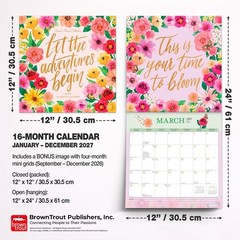 Bonnie Marcus OFFICIAL 2027 12×24″ (Hanging) Square Wall Calendar | Plastic-Free