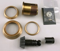 BEST 30H-40H? Commercial Door Lock Cylinder 3-Bezel Trim Kits brushed Red Brass