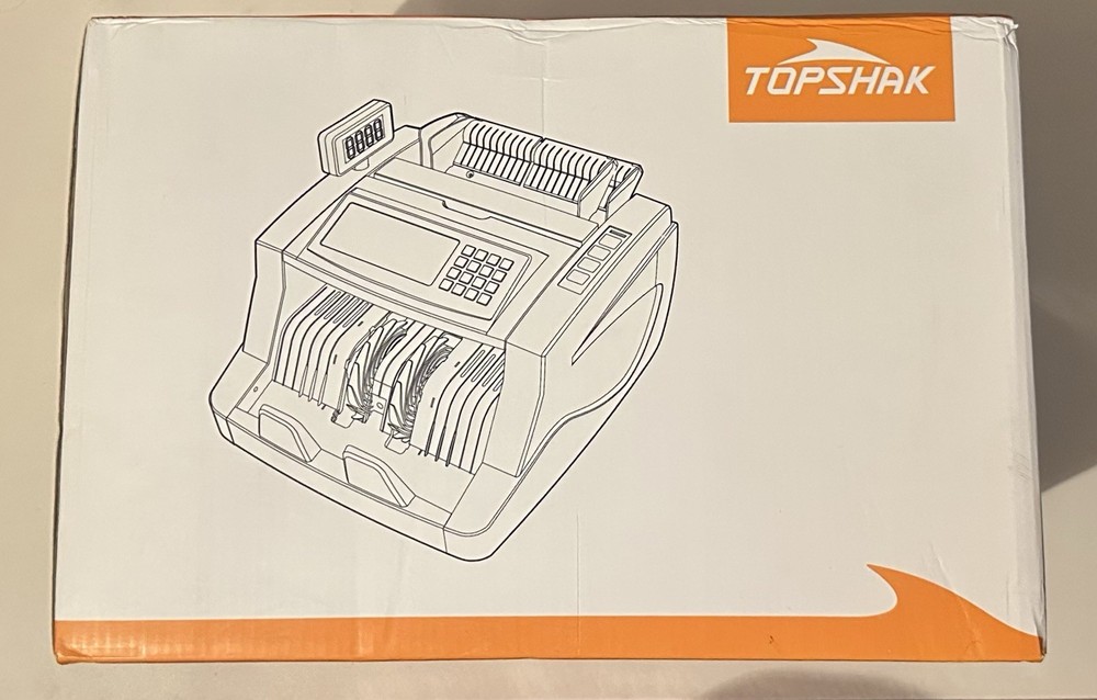 TOPSHAK TS-BC1 80W 1000pcs/min Money Counter Machine Counting Machine for Bank