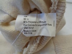 Qty = 12 pairs: RN78747 Mens 8 oz Canvas Sz Large Straight Thumb Gloves