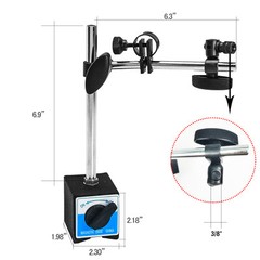 HFS Magnetic Base Stand 135lbs/60kg Max Pull Clamping Hole Diameter 3/8″