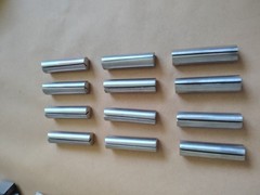 12, HUBERT® Brushed Stainless Steel Rod Tabletop Sign Holders – 5/8″Dia x 2″L
