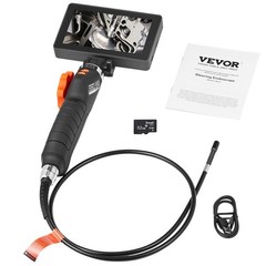 Borescope Endoscope Camera Two-Way 180° Articulating 5″ IPS 8X Zoom 6.4mm Lens