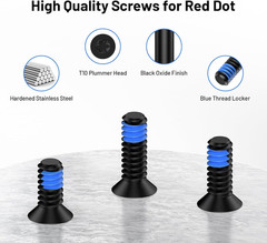 9Pcs Red Dot Screw Kit Includes 6-32 in 8mm/9.5mm/11mm for Red Dot Sight Opti…