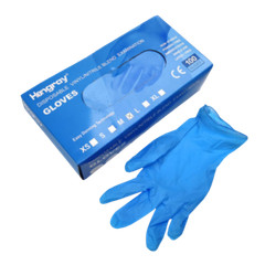 2 BOX HONGRAY Blue Examination Gloves Nitrile Vinyl Blend Box of 100 Medium
