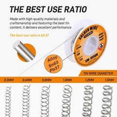 Solder Wire – Sn60/Pb40, 0.8mm Diameter, 50g, Low Melting Point & Fast Soldering