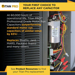 TitanPro TRCFD4575 HVAC Round Dual Motor Run Capacitor 45/7.5 MFD/UF440/370