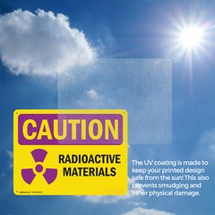 (2 Pack) Radioactive Materials OSHA Caution Radiation Sign Decal Metal Plastic