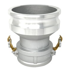 Type DA, 3″ Female Coupler x 4″ Male Adapter, Aluminum, Camlock DA3040AL