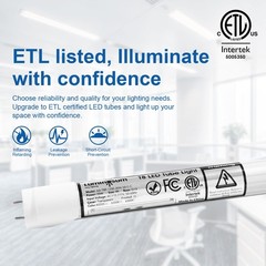 T8 LED Tube Light Bulbs 4 Foot 20W 40W Equivalent, 5000K Daylight 2000LM, T8 T10