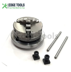 Rotary Table Tilting 4″Inch With 3 Jaw 65mm Mini Lathe Chuck Milling Machine USA
