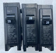 Eaton Cutler Hammer BR120 C120 1 Pole 20 Amp Circuit Breaker – NICE