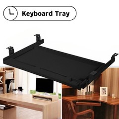 Under Desk Keyboard Tray, 21″ Wx15″D Sturdy Key Board Tray Under Desk Slide
