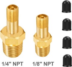 GODESON 1/8″NPT Tank Valve, Anti-Corrosion Brass Schrader Valve with 1/8″Male