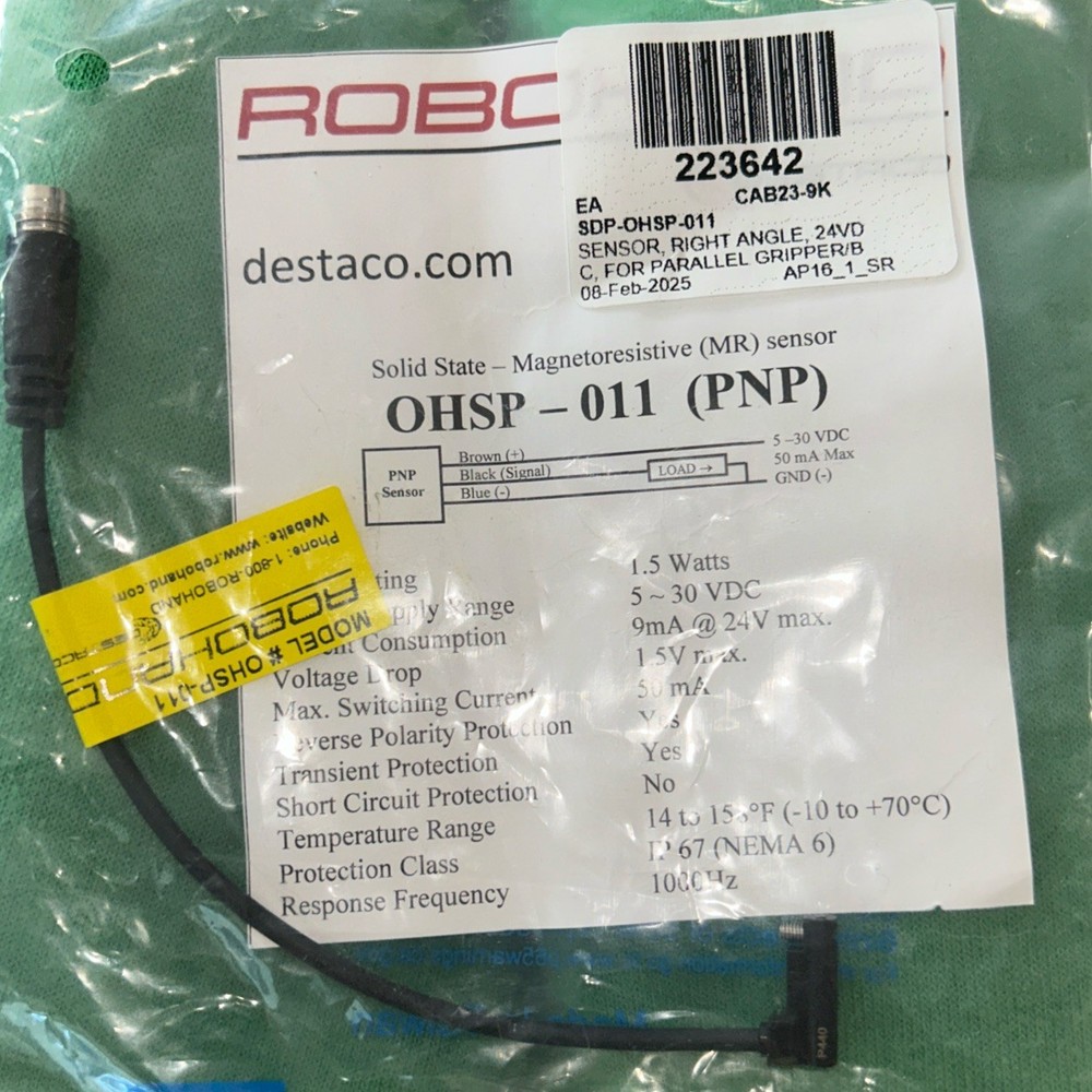 Robohand OHSP-011 (PNP) Solid State-Magnetoresistive Sensor. NEW! 1B