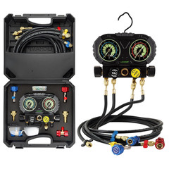 Lichamp HVAC Gauges with 5 FT Hoses, AC Manifold Gauge Set R134A R1234 R410A and