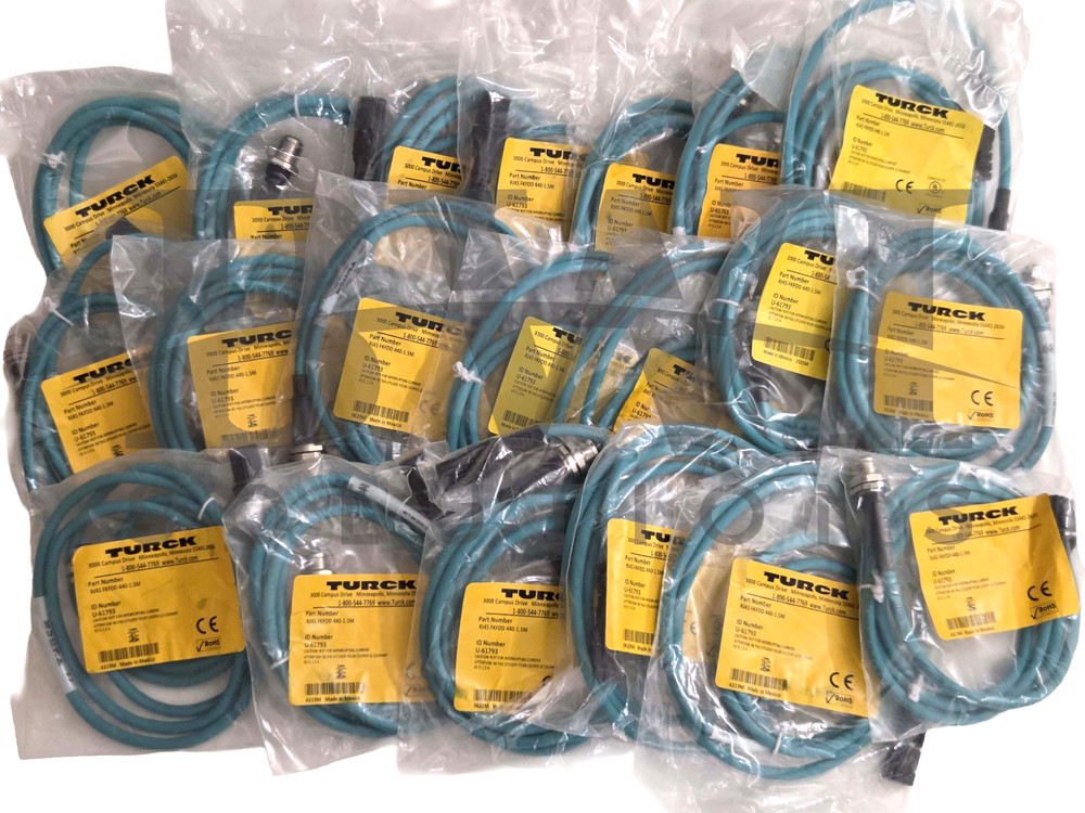 SEALED Turck RJ45 FKFDD 440-1.5M Female Ethernet Receptacle U-61793 Lot of 20