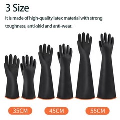 Black Rubber Acid Alkali Resistant Chemical Industry Labor Protective Glove