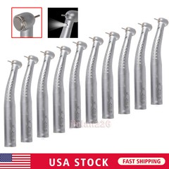 Dental Fiber Optic LED High Speed Handpiece Push Button 4/6 Hole KaVo Style