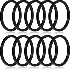 10 Pieces Compatible with Taco 007-007Rp Rubber Flange Gasket Seal, Black