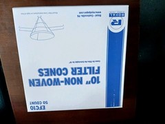 New 50 count sealed Royal EFC10 NON WOVEN FILTER CONES Restaurant/home