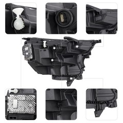 2022-2023 GMC Terrain LED Headlight Left Driver Side Black Housing Clear Lens