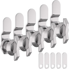 5/8 Inch Thumb Operated Offset Cam Lock, 5Pcs Keyless Compartment for RV, Cabine