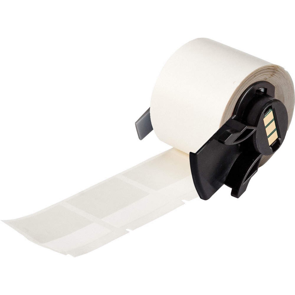 BRADY M6-32-427 Label,1 1/2 in W,Clear; White 803PH9