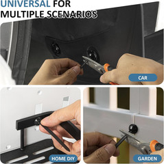 50PCS Universal Nylon Cable Tie Buckle Zip Tie, Self-Locking Push Pin Rivet Fast