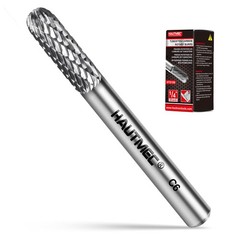HAUTMEC Tungsten Carbide Rotary Burr Bit Shank Diameter – 1/4in(6mm), Silver