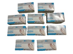 1000 (10 Boxes) AMMEX L Large Clinical Professional Vinyl Exam Gloves Protection