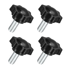4Pcs M10 x 20mm Star Knobs Plastic Hex Shape Hand Clamping Knob Screw