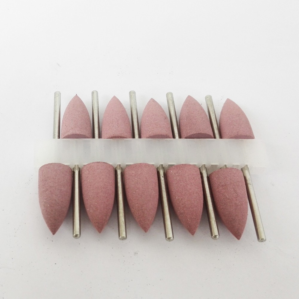 10pcs 2.35mm Dental Silicone Polishers Resin Base Acrylic Diamond Polishing Burs