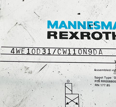 Rexroth 4WE10D31/CW110N9DA Hydraulic Valve 90VA/550VA