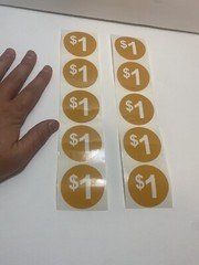 10 Count Round 2” Inch $1.00 VENDING LABEL PRICE STICKERS – Free Shipping