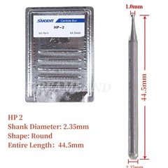 Dental Burs HP 1/2/3/4/8 Round Tungsten Carbide 2.35mm for Straight Handpiece