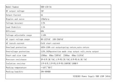 24VDC DIN Rail Power Supply NDR12024 120W 24V 5A Dual Output 120VAC To DC