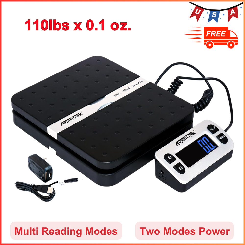 ACCUTECK ShipPro W-8580 110 lbs x 0.1 oz. Digital Shipping Postal Scale, Black