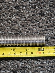 (QTY 4) Hex Bolt Stainless Steel Cap Screw Fully Threaded 12″ Long
