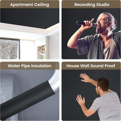 Self-Adhesive Sound Deadener Insulation High Density 0.4in Thick, 5.8 Sqft 2Pack