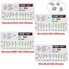 PROB Metal Bracket Dental Orthodontic Mini / Standard Roth/MBT 345/ 3Hooks.022″