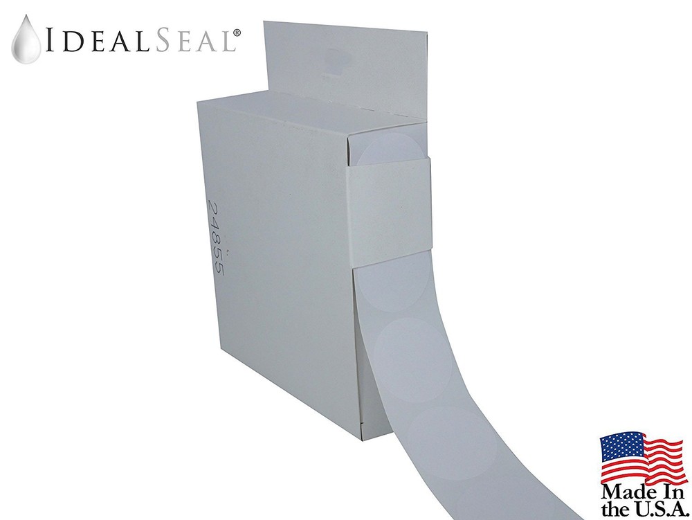 Coding Labels – White Color 1-1/2 Inch Round Circle 1500 Labels – Dispenser Box