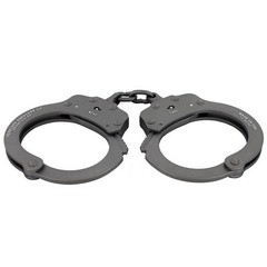 Peerless Model 730C Superlite Aluminum Chain-Linked Handcuffs & Keys, Gray